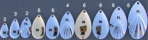 Willow Leaf Blades Size Chart