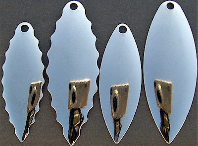 Willow Leaf Spinner Blade Size Chart