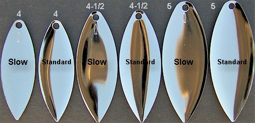 Willow Leaf Blades Size Chart