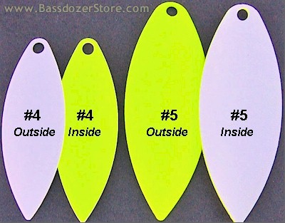 Bassdozer's Heavy Duty Chartreuse White Spinnerbaits for Bass and Pike