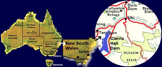 Clarrie Hall Dam map