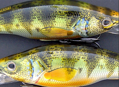 LIVE TARGET Yellow Perch Swinbait Series Soft Fishing Lure 3/4oz Yellow  Green