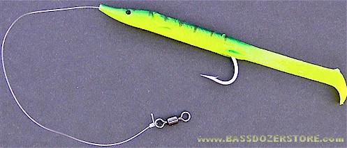 Fluorescent Green White Sand Eel Imitation Lures- Test Colour