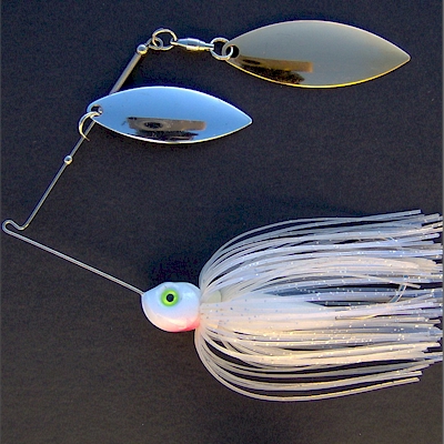 Bassdozer spinnerbaits WILLOW INDIANA 1/4 oz R WHITE CHARTREUSE spinner bait