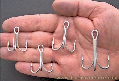 BassdozerStore.com: VMC 9626PS 4X-Strong Replacement Treble Hooks for  Striped Bass Fishing Lures