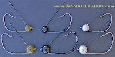 Bassdozer's Custom Wacky Jig Heads with Weedguard